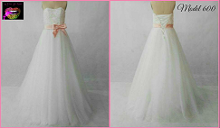 Robe De Mariage A Line Ivoire Avec Rubbon