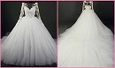 Robe De Mariage Princesse Royale Ivoire Avec Manches Longues Et Dentelles