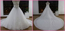 Robe De Mariage Royale Blanche Ornee De Cristaux