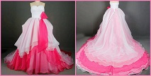 Robe De Mariage Princesse Blanche Et Lila